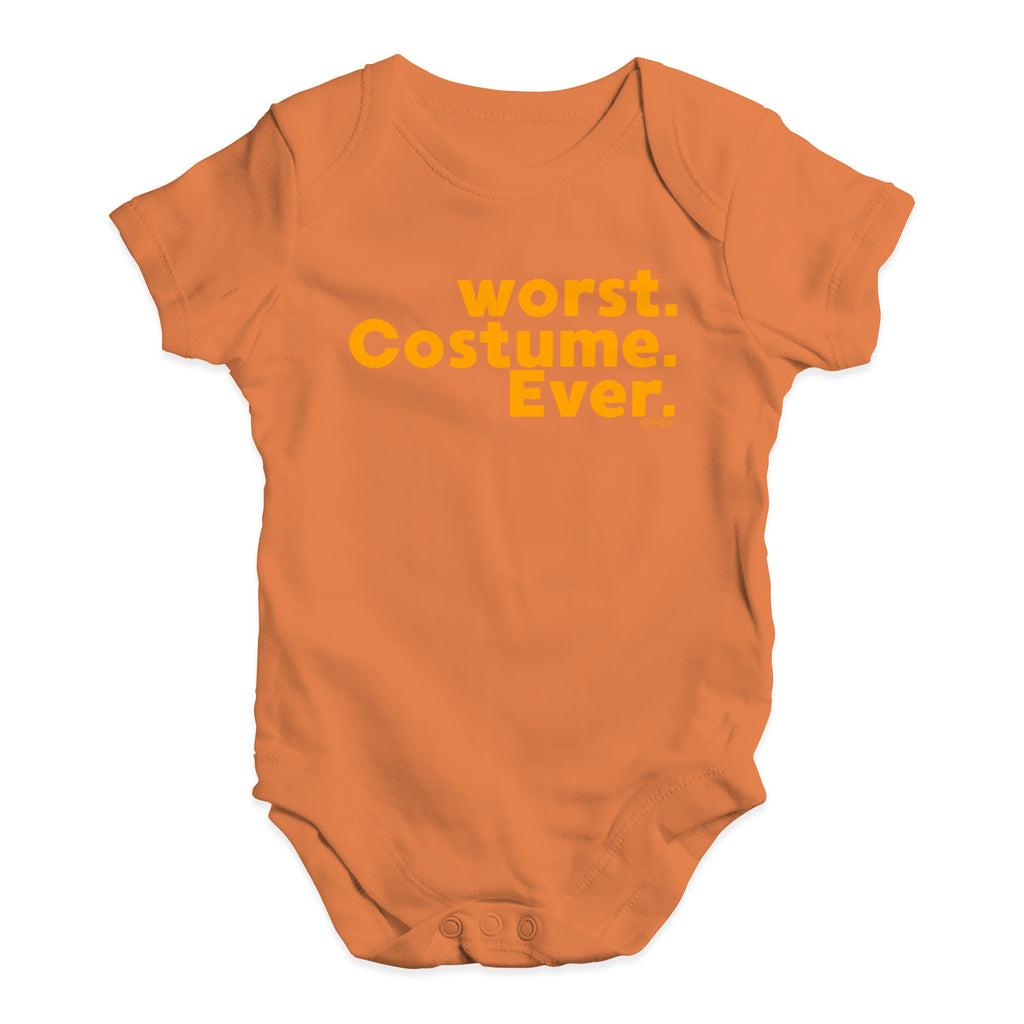 Funny Infant Baby Bodysuit Onesies Worst. Costume. Ever. Baby Unisex Baby Grow Bodysuit 6 - 12 Months Orange