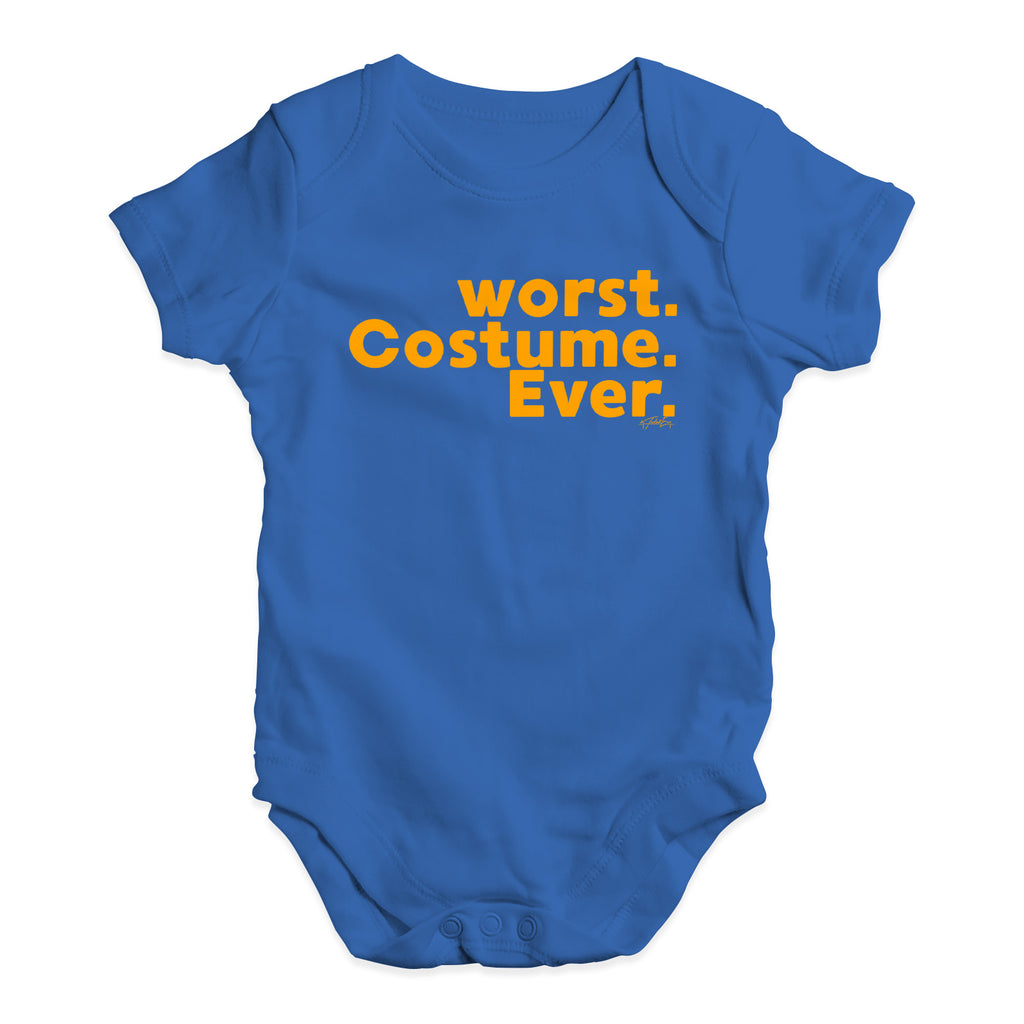 Babygrow Baby Romper Worst. Costume. Ever. Baby Unisex Baby Grow Bodysuit 6 - 12 Months Royal Blue