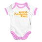 Funny Infant Baby Bodysuit Onesies Worst. Costume. Ever. Baby Unisex Baby Grow Bodysuit New Born White Pink Trim