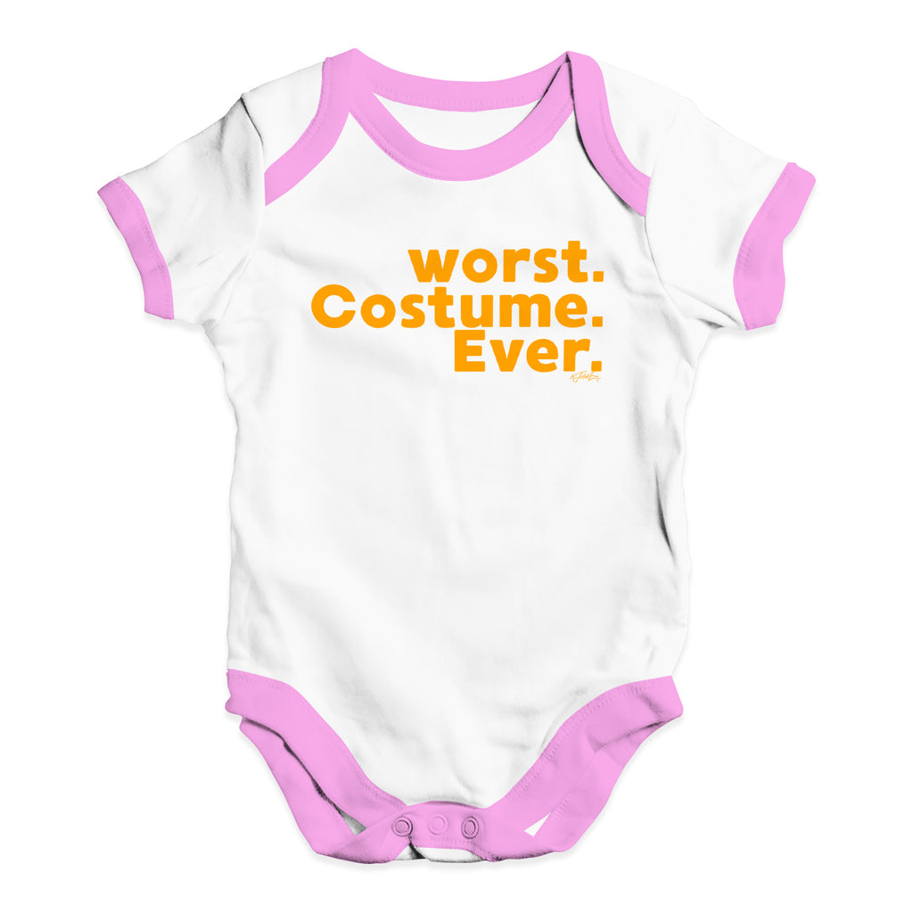 Funny Infant Baby Bodysuit Onesies Worst. Costume. Ever. Baby Unisex Baby Grow Bodysuit New Born White Pink Trim