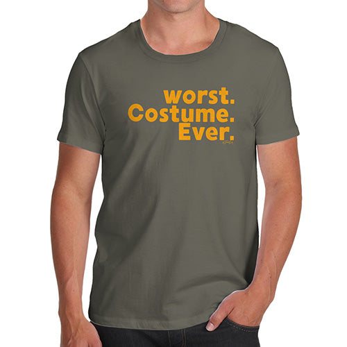 Funny T Shirts For Men Worst. Costume. Ever. Men's T-Shirt Medium Khaki