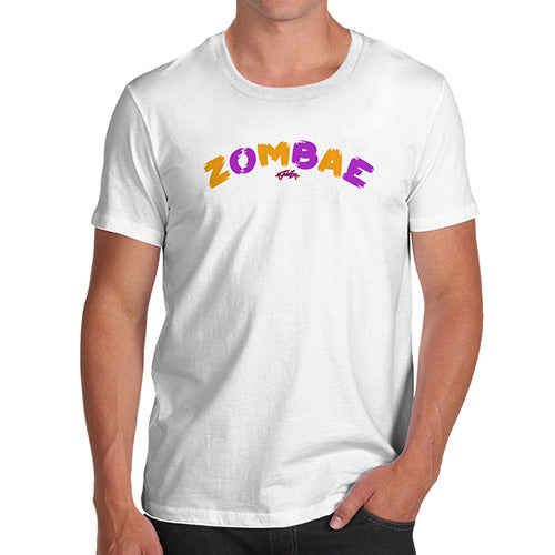 Funny T-Shirts For Men Zombae Men's T-Shirt Small White