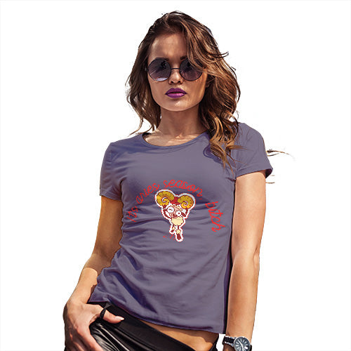 Funny Tee Shirts For Women It's Aries Season B#tch Women's T-Shirt Large Plum
