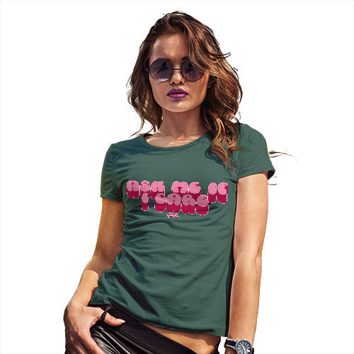 Funny Gifts For Women Ask Me If I Care Women's T-Shirt Large Bottle Green