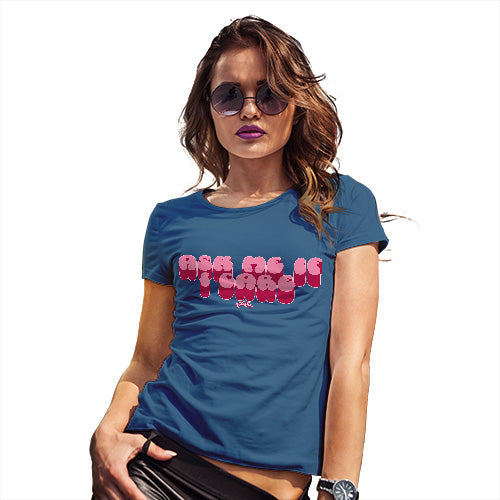 Womens Novelty T Shirt Christmas Ask Me If I Care Women's T-Shirt Small Royal Blue