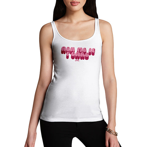Funny Tank Tops For Women Ask Me If I Care Women's Tank Top Medium White