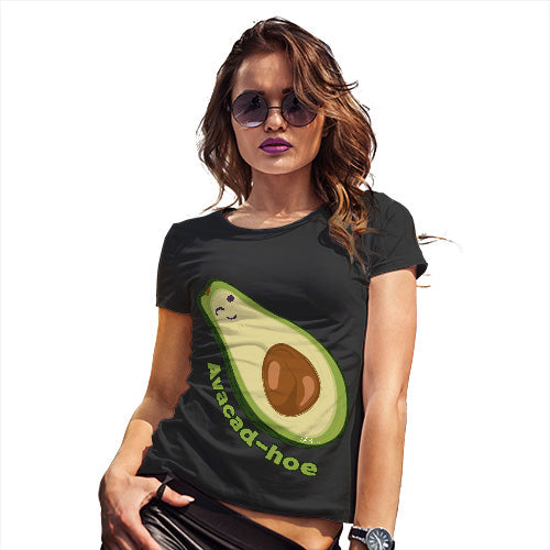 Funny T-Shirts For Women Sarcasm Avacad-hoe Women's T-Shirt Medium Black