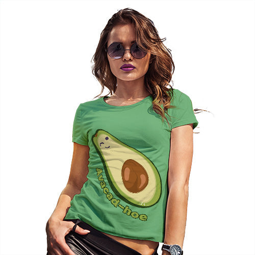 Funny T Shirts For Mom Avacad-hoe Women's T-Shirt Medium Green
