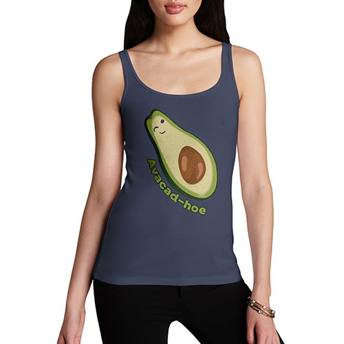 Funny Tank Top For Women Avacad-hoe Women's Tank Top Large Navy