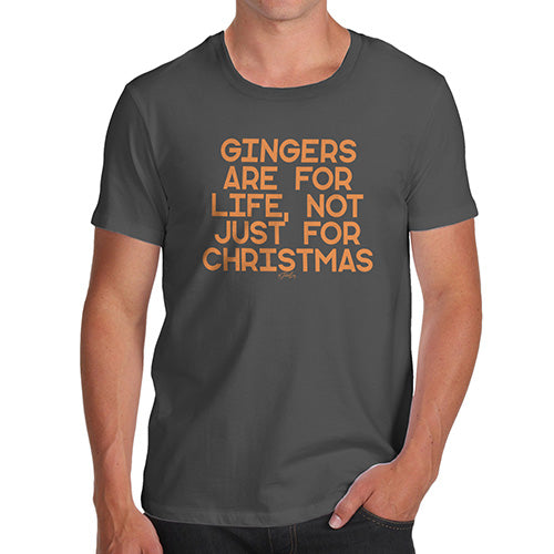 Funny T Shirts For Dad Gingers Are For Life Men's T-Shirt Medium Dark Grey