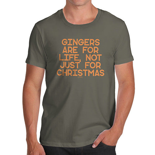 Funny T-Shirts For Guys Gingers Are For Life Men's T-Shirt Small Khaki