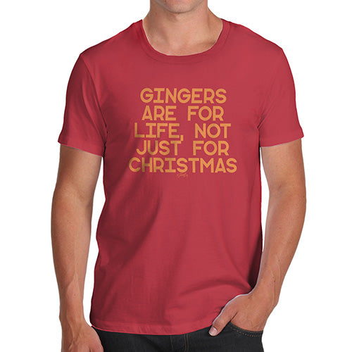Funny T-Shirts For Guys Gingers Are For Life Men's T-Shirt X-Large Red