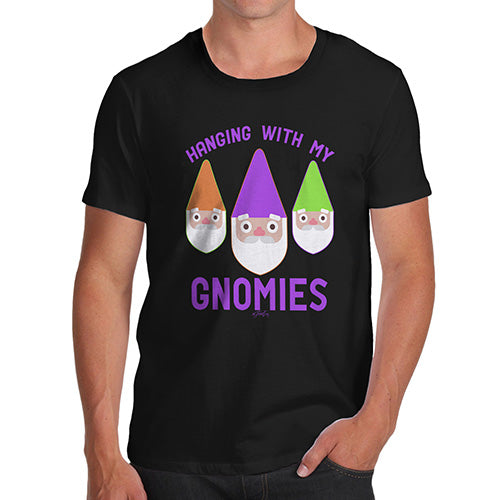 Novelty Tshirts Men Funny Hanging With My Gnomies Men's T-Shirt Small Black