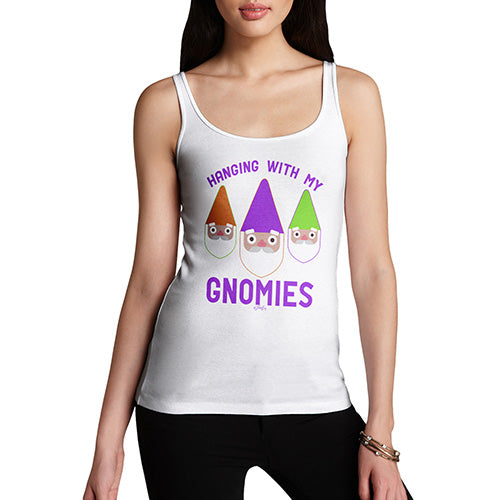 Funny Tank Tops For Women Hanging With My Gnomies Women's Tank Top X-Large White