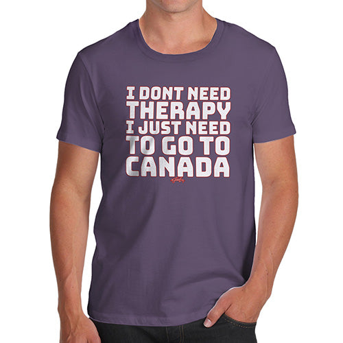 Funny T Shirts For Men I Don't Need Therapy Men's T-Shirt X-Large Plum