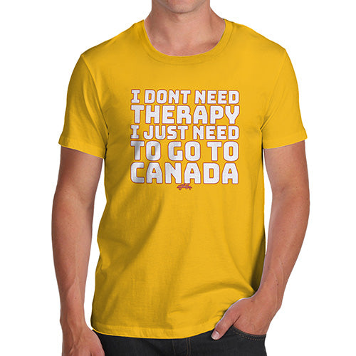 Mens Funny Sarcasm T Shirt I Don't Need Therapy Men's T-Shirt X-Large Yellow