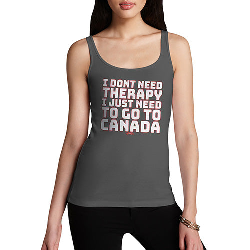 Womens Funny Tank Top I Don't Need Therapy Women's Tank Top X-Large Dark Grey