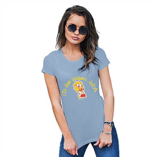 Womens Funny T Shirts It's Leo Season B#tch Women's T-Shirt X-Large Sky Blue