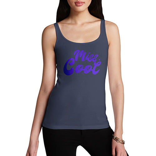 Funny Gifts For Women Miss Cool Women's Tank Top Large Navy