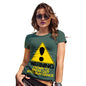 Funny T Shirts For Women Warning! Mum Dancer Women's T-Shirt Small Bottle Green