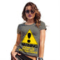 Womens Funny T Shirts Warning! Mum Dancer Women's T-Shirt Medium Khaki