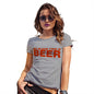 Womens Funny Tshirts My Blood Type Is Beer Women's T-Shirt Large Light Grey