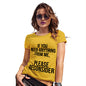 Womens Funny T Shirts If You Need Anything Please Reconsider Women's T-Shirt Small Yellow