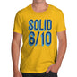 Novelty T Shirts For Dad Solid 6 Out Of 10 Men's T-Shirt Large Yellow