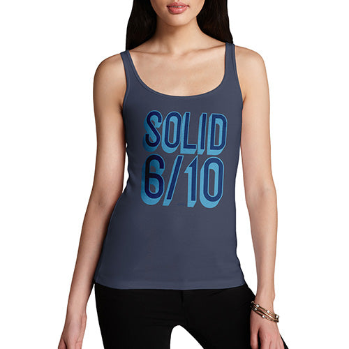 Funny Tank Tops For Women Solid 6 Out Of 10 Women's Tank Top Medium Navy