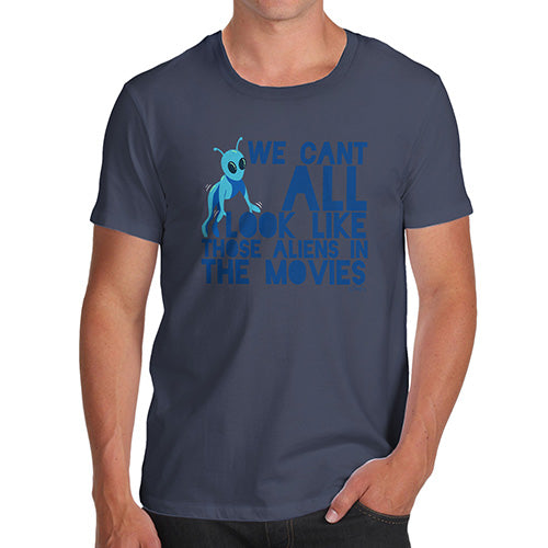 Funny T Shirts For Dad Aliens In The Movies Men's T-Shirt Medium Navy