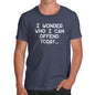 Funny Mens Tshirts Who I Can Offend Today Men's T-Shirt X-Large Navy