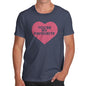 Mens Novelty T Shirt Christmas You're My Favourite Heart Men's T-Shirt Medium Navy