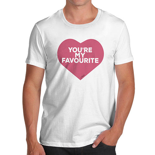 Mens Funny Sarcasm T Shirt You're My Favourite Heart Men's T-Shirt X-Large White