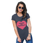 Womens Novelty T Shirt Christmas You're My Favourite Heart Women's T-Shirt X-Large Navy