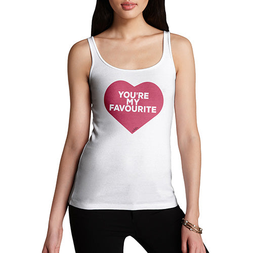Funny Tank Tops For Women You're My Favourite Heart Women's Tank Top Small White