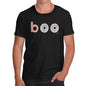 Novelty Tshirts Men Boo Scared Men's T-Shirt Small Black