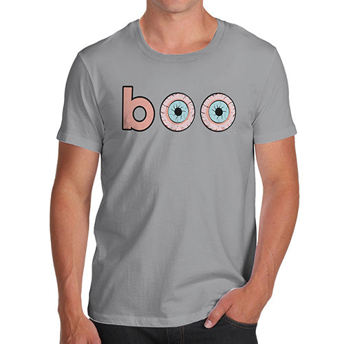 Funny T-Shirts For Men Sarcasm Boo Scared Men's T-Shirt Medium Light Grey