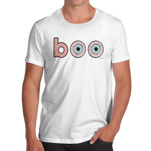 Funny T-Shirts For Men Boo Scared Men's T-Shirt Medium White