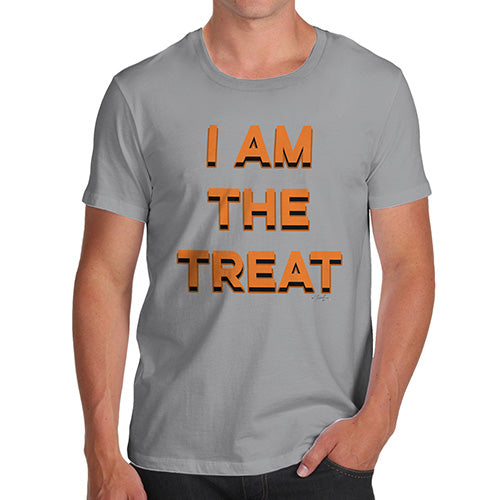 Funny T-Shirts For Guys I Am The Treat Men's T-Shirt Small Light Grey