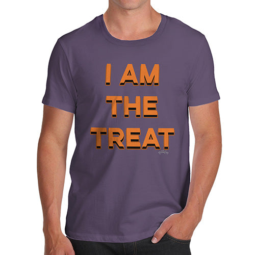 Funny Gifts For Men I Am The Treat Men's T-Shirt X-Large Plum
