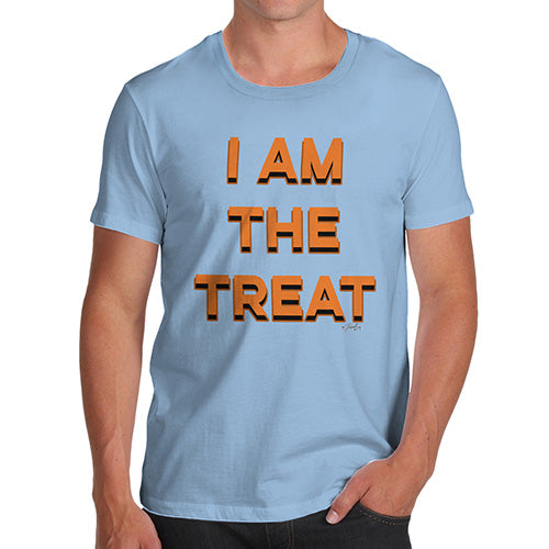Funny T Shirts For Dad I Am The Treat Men's T-Shirt Small Sky Blue