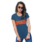 Womens Novelty T Shirt Christmas Spooked Women's T-Shirt Small Royal Blue