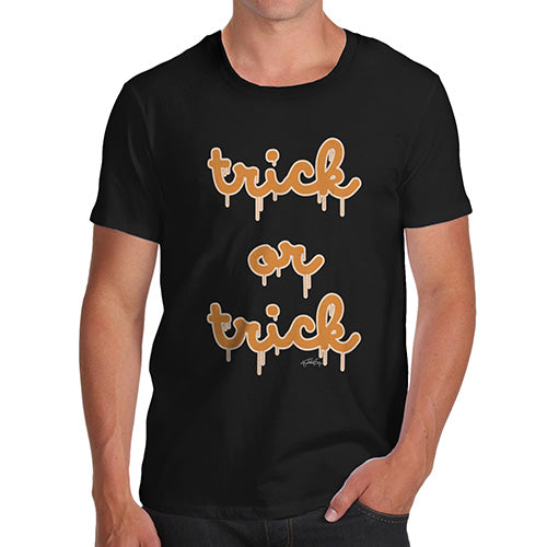 Funny Tee Shirts For Men Trick Or Trick Men's T-Shirt Large Black