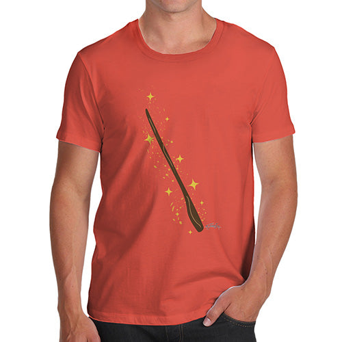 Funny T Shirts For Men Witch Wand Men's T-Shirt X-Large Orange