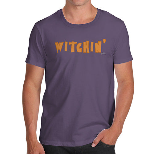 Funny Mens T Shirts Witchin' Men's T-Shirt X-Large Plum