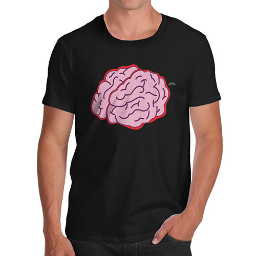 Funny Tshirts For Men Brain Selfie Men's T-Shirt Large Black
