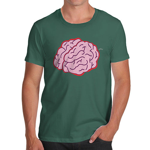 Mens T-Shirt Funny Geek Nerd Hilarious Joke Brain Selfie Men's T-Shirt Small Bottle Green