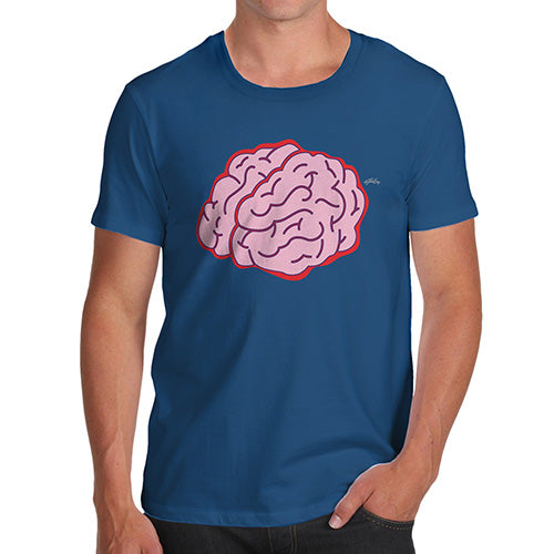 Funny Mens Tshirts Brain Selfie Men's T-Shirt Medium Royal Blue