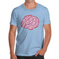 Funny T Shirts For Men Brain Selfie Men's T-Shirt Medium Sky Blue