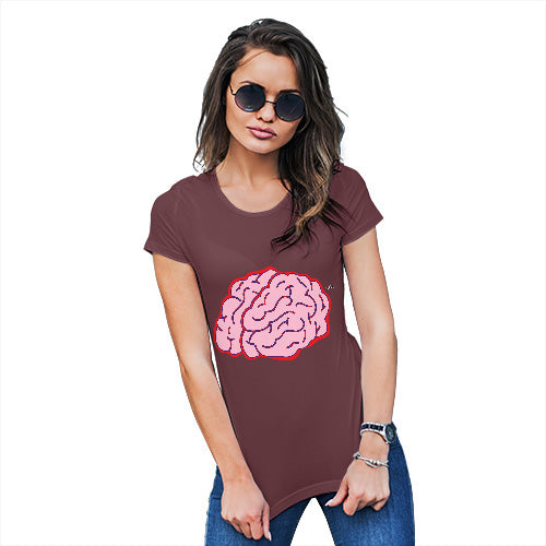 Funny T Shirts For Mom Brain Selfie Women's T-Shirt Small Burgundy